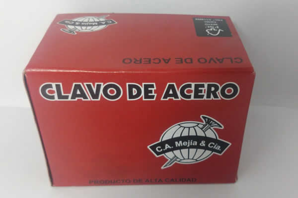 CAJA CLAVO ACERO GUARDA ESCOBA 1"